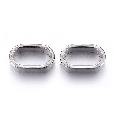 Non-Tarnish 304 Stainless Steel Slide Charms/Slider Beads STAS-O110-15P-1