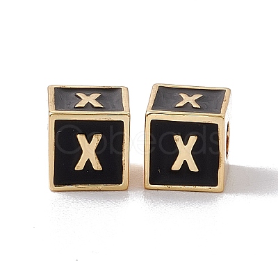 Rack Plating Brass Enamel Beads KK-B060-04G-01X-1