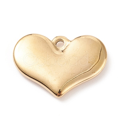 PVD Vacuum Plating 304 Stainless Steel Stamping Blank Tag Heart Pendants STAS-G218-08G-1-1