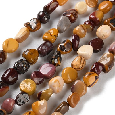 Natural Mookaite Beads Strands G-P497-01C-10-1