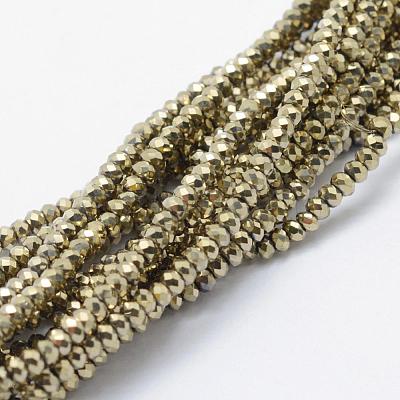Electroplate Glass Beads Strands EGLA-J144-FP-A04-1