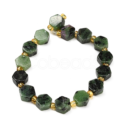 Natural Ruby in Zoisite Beads Strands G-F833-B14-01-1