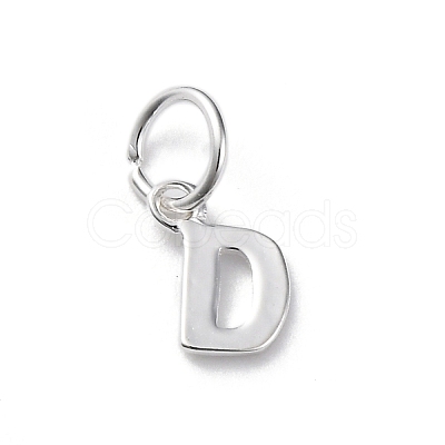 925 Sterling Silver Letter Charms STER-C012-01S-D-1