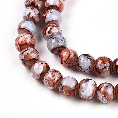 Baking Paint Glass Beads Strands DGLA-N003-4mm-A03-1