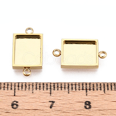 304 Stainless Steel Connector Cabochon Settings STAS-N115-41G-1