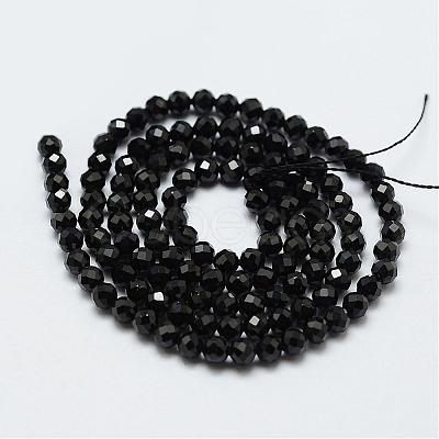 Natural Black Spinel Beads Strands G-E366-07-3mm-1