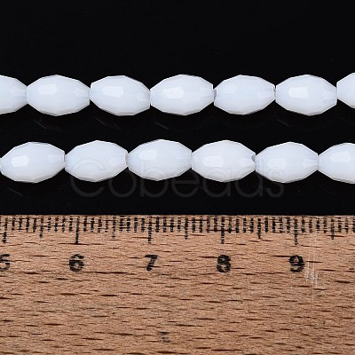 Opaque Solid Color Glass Beads Strands GLAA-N071-01A-C01-1
