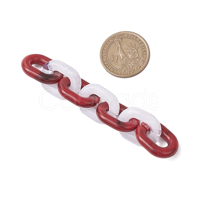 Acrylic Handmade Cable Chains AJEW-JB01358-1