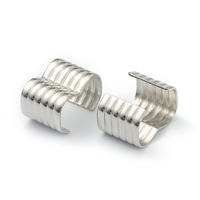 Non-Tarnish 201 Stainless Steel Ribbon Ends STAS-H143-22P-1