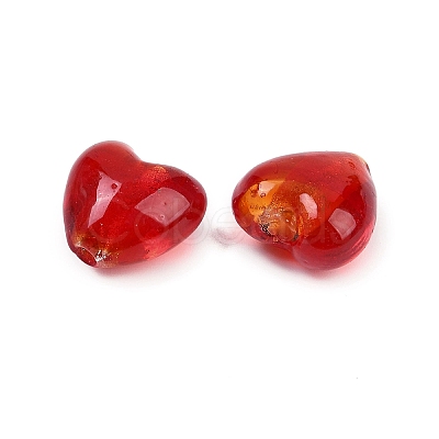 Handmade Silver Foil Lampwork Glass Beads LAMP-Q005-06D-1