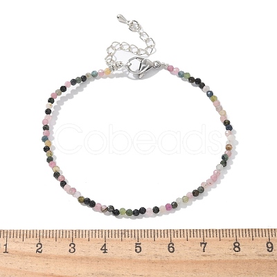 Natural Multicolor Tourmaline Bead Bracelets BJEW-JB04555-06-1