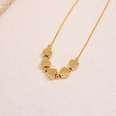Elegant Brass Heart Beaded Anklets for Women SJ8004-1