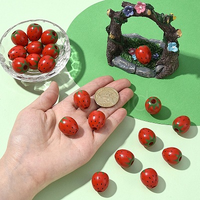 20Pcs Wood Beads WOOD-YW0001-57-1
