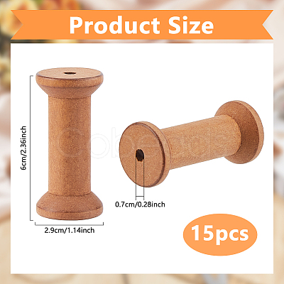 Wooden Empty Spools for Wire WOOD-WH0034-88-1