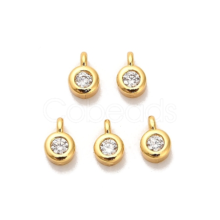 Brass Micro Pave Cubic Zirconia Pendants KK-H515-04G-1