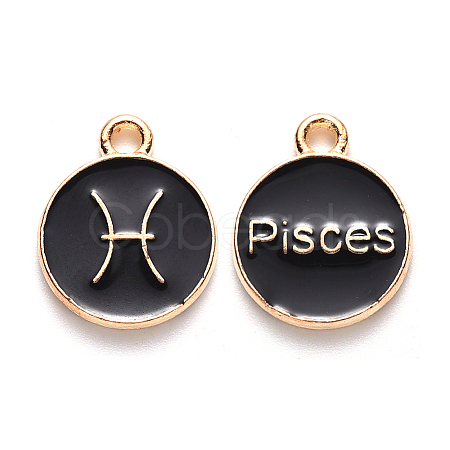 Alloy Enamel Pendants LS-ENAM-S124-01B-08H-1
