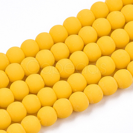 Opaque Glass Beads Strands GLAA-T032-P4mm-MD08-1