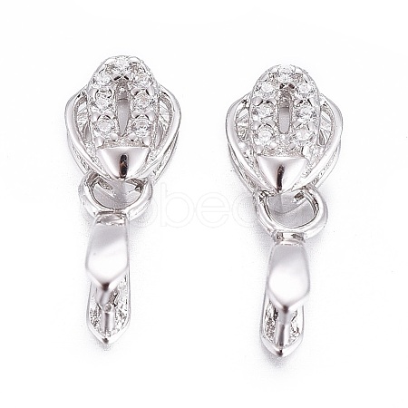 Anti-Tarnish Rhodium Plated 925 Sterling Silver Pendant Bails STER-L058-021P-1