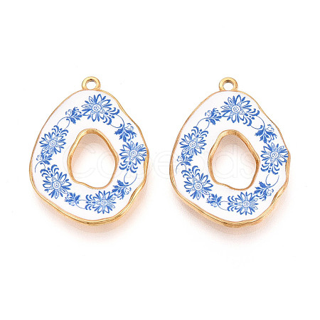 304 Stainless Steel Enamel Pendants STAS-OY002-90G-02-1