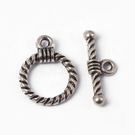 Tibetan Style Alloy Toggle Clasps EA9138Y-NF-1