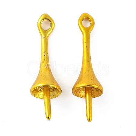 Brass Bead Cap Bails KK-G502-17A-G-1