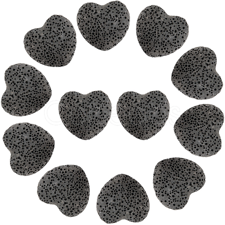 24Pcs Unwaxed Natural Lava Rock Beads G-LT0001-03B-1