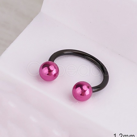 316L Stainless Steel Micro Pave Cubic Zirconia Hoop Nose Rings WG5D603-11-1