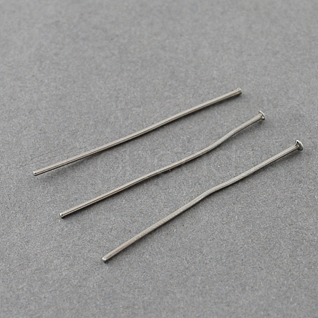 Tarnish Resistant 304 Stainless Steel Flat Head Pins STAS-R046-45mm-1