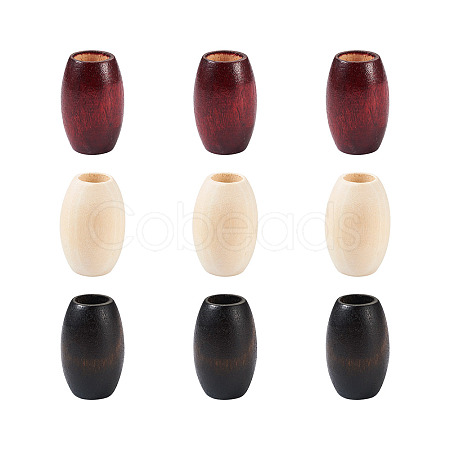 60Pcs 3 Colors Wooden Beads WOOD-CD0001-12-1