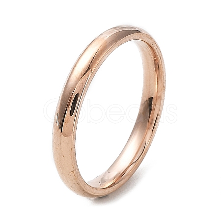 Ion Plating(IP) 304 Stainless Steel Flat Plain Band Rings STAS-I160-D-RG-1