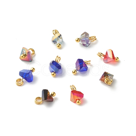 Electroplate Glass Charms PALLOY-JF00821-01-1