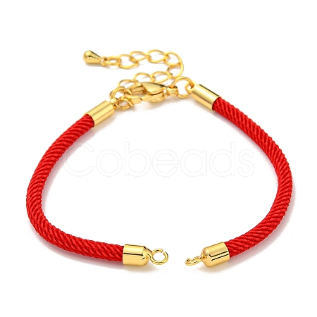 Nylon Cords Bracelet Makings Fit for Connector Charms AJEW-P116-02G-16-1