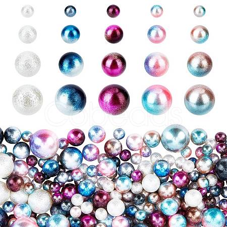 PandaHall Elite 1575Pcs 5 Colors Acrylic Imitation Pearl Beads OACR-PH0001-73-1