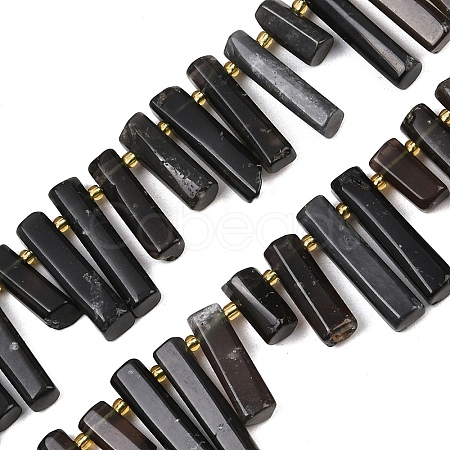 Natural Tektite Beads Strands G-F829-A08-01-1