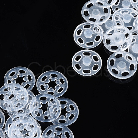 Transparent Resin Snap Fasteners BUTT-N018-060-A-1