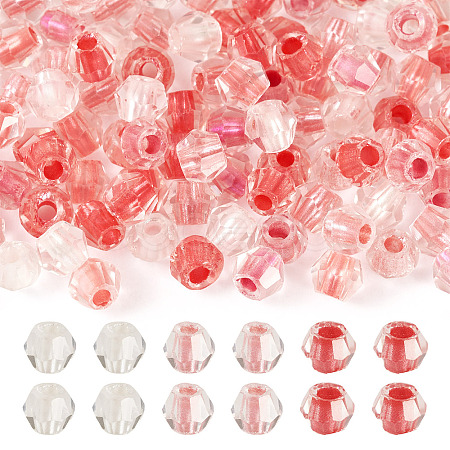 2Bags 200Pcs Transparent Glass Beads GLAA-TA0003-44B-1