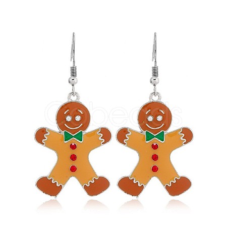 Christmas Theme Alloy Plastic Dangle Earrings FS-WG6FBD6-16-1