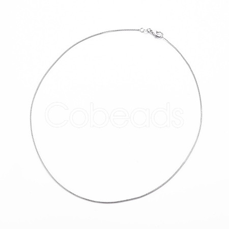 Brass Herringbone Chain Round Snake Chain Necklaces X-NJEW-Q285-01-1