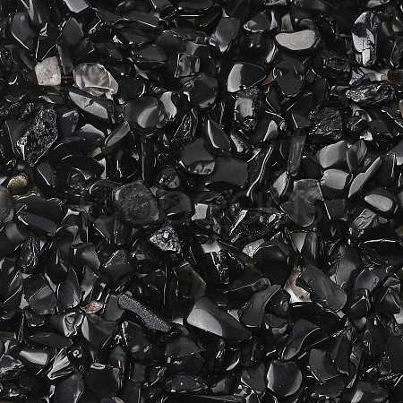 Natural Obsidian Chip Beads X-G-L453-08-1