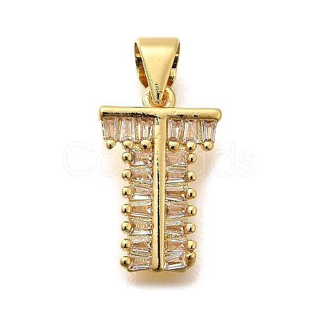 Rack Plating Brass Micro Pave Cubic Zirconia Pendants KK-L226-100G-T-1