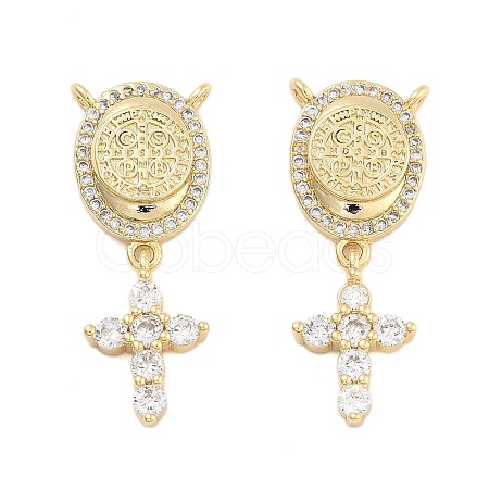 Brass Pave Cubic Zirconia Pendants KK-U009-09E-G-1