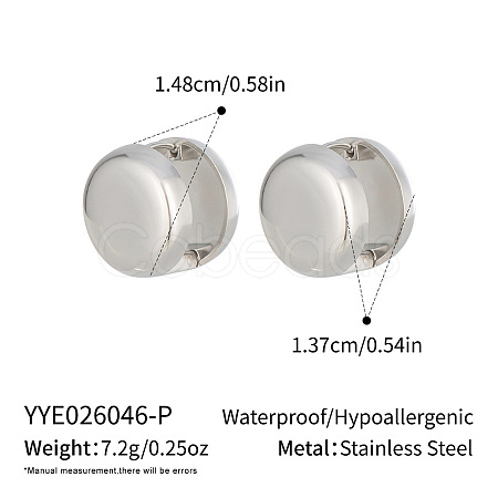 304 Stainless Steel Hoop Earrings for Women JZ9817-1-1