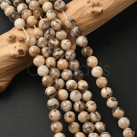 Natural Feldspar Beads Strands X-G-S259-26-6mm-1