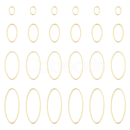 80Pcs 4 Styles Brass Linking Rings KK-UN0002-92-1