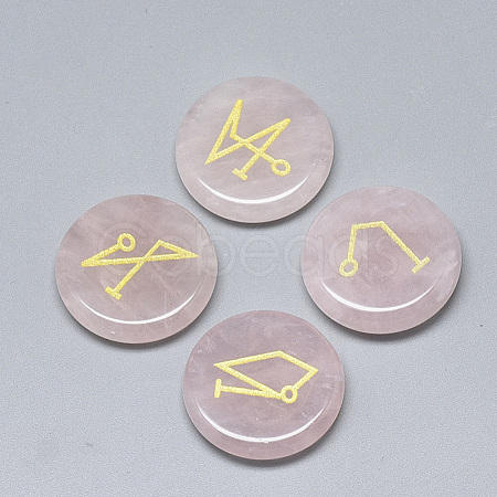 Natural Rose Quartz Cabochons G-T122-38D-1