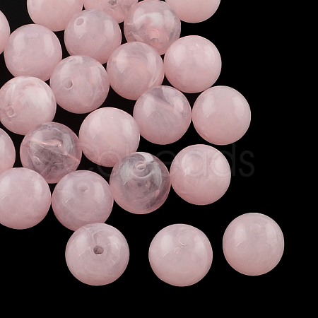 Round Imitation Gemstone Acrylic Beads X-OACR-R029-8mm-25-1