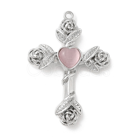 Alloy with Glass Pendants LS-PALLOY-P294-03P-02-1