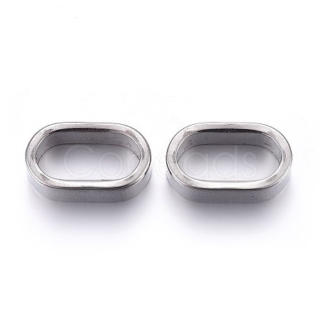 Non-Tarnish 304 Stainless Steel Slide Charms/Slider Beads STAS-O110-15P-1