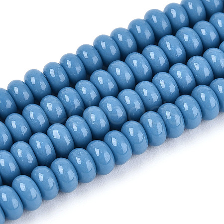 Opaque Solid Color Glass Beads Strands GLAA-ZX008-4mm-18V-1