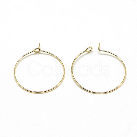Brass Hoop Earrings KK-T032-005G-1